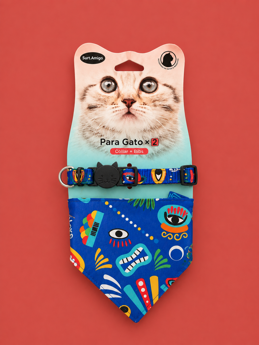 Collar Ajustable + Bandana para Gato | Estilo y Comodidad para tu Michi 🐱✨