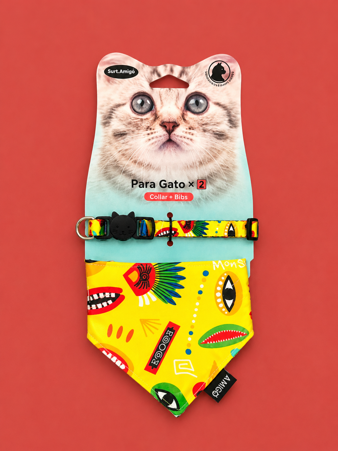 Collar Ajustable + Bandana para Gato | Estilo y Comodidad para tu Michi 🐱✨