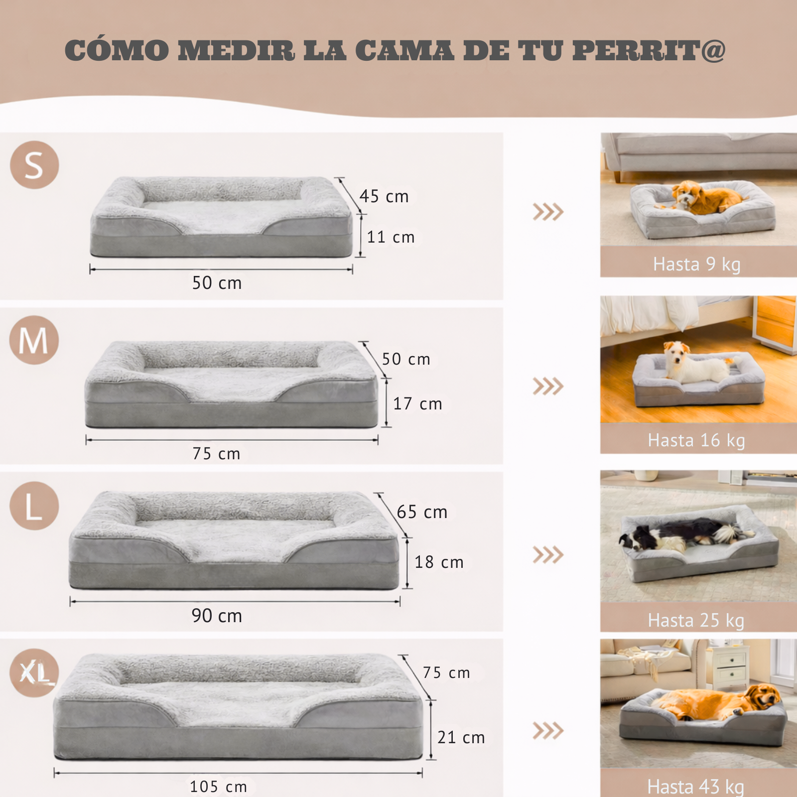 Cama Ortopédica Memory foam para Perros 🐶 – Comodidad para sus articulaciones NanaiPatitas 🐾