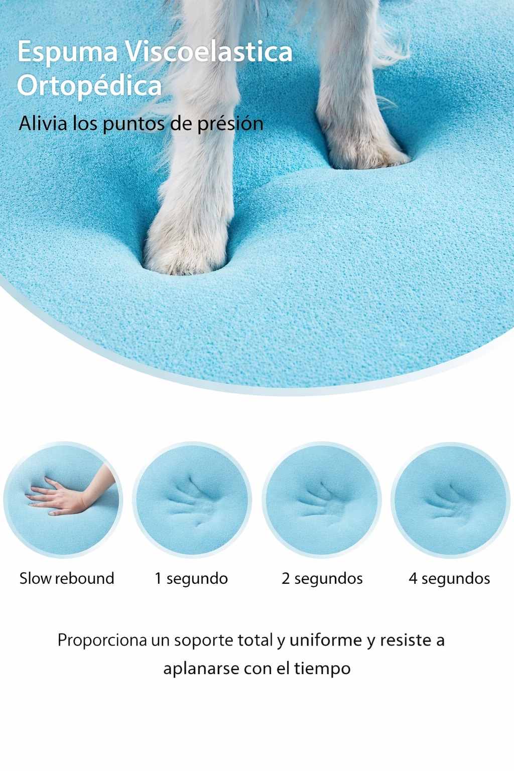 Cama Ortopédica Memory foam para Perros 🐶 – Comodidad para sus articulaciones NanaiPatitas 🐾