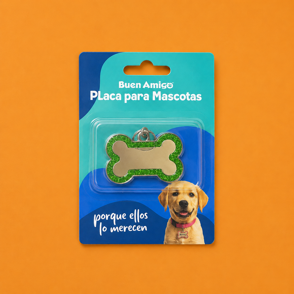 Placa para Mascotas con Brillitos ✨ | Personalizable con o sin nombre | 3 Colores Disponibles