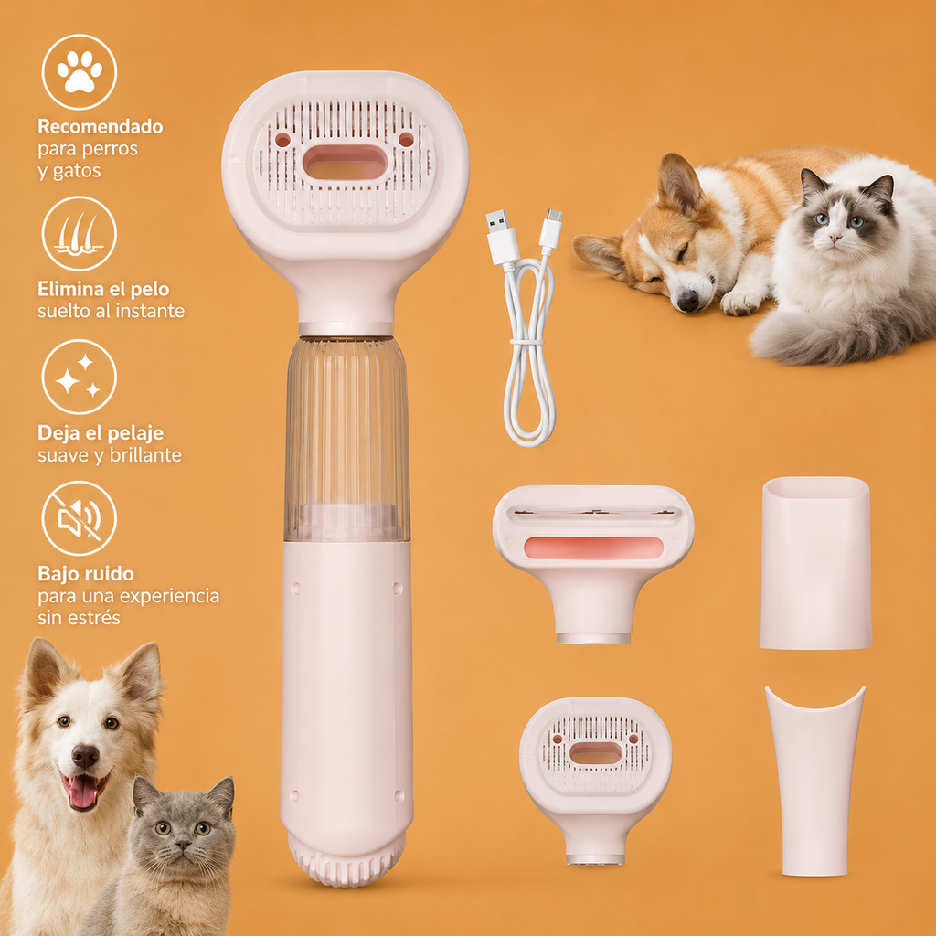Secador Portátil Reductor de ruido para Mascotas, USB ✨| Secado Suave y Sin Estrés 🐶🐱