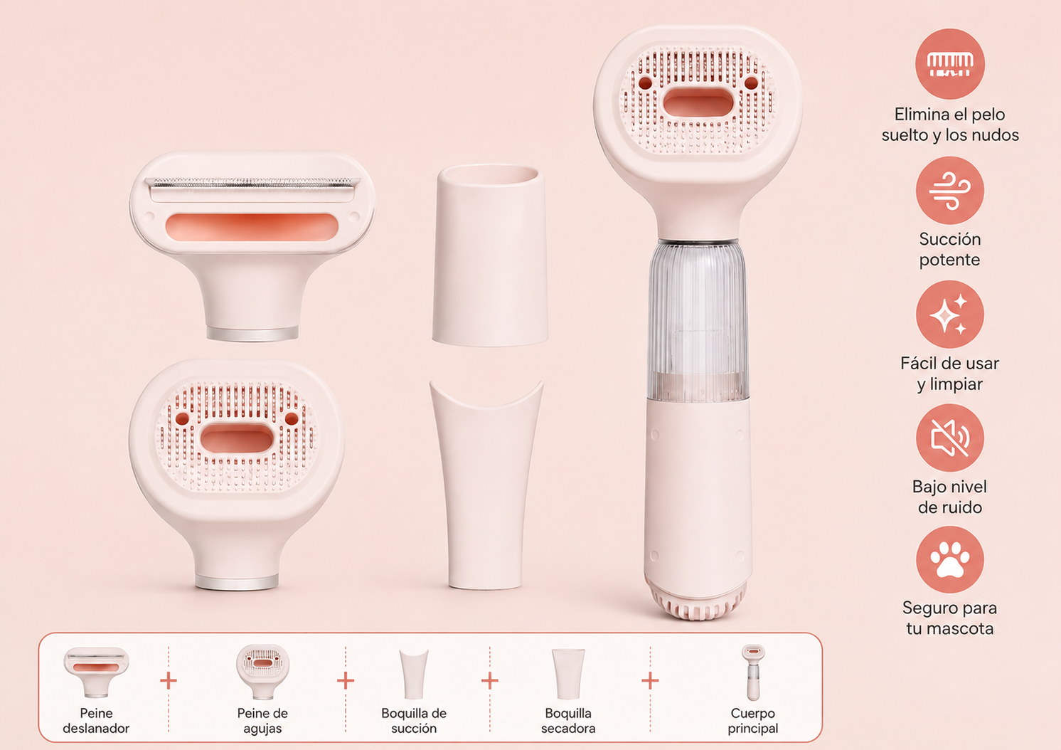Secador Portátil Reductor de ruido para Mascotas, USB ✨| Secado Suave y Sin Estrés 🐶🐱
